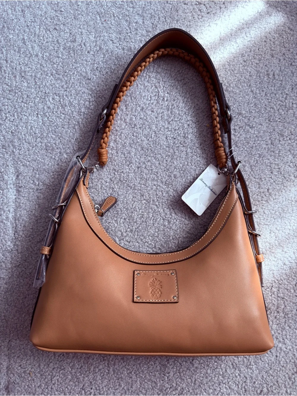 Tommy Bahama Debossed Logo Hobo Bag
